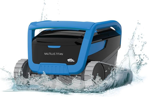 Dolphin (Upgraded 2025) Nautilus Titan Wi-Fi Automatic Robotic Pool Vacuum Cleaner Waterline Scrubbing, Multi-Layer Filtration, Ideal for Inground Pool up to 50 FT in Length