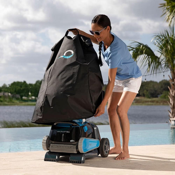 Dolphin Nautilus CC Pro Wi-Fi Automatic Robotic Pool Vacuum Cleaner Includes Caddy and Classic Cover for Storage and Protection, Ideal for In-Ground Pools up to 50 FT
