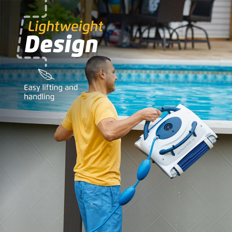 Dolphin Nautilus Pool-Up Robotic Pool Vacuum Cleaner up to 26 FT - Wall Climbing with Scrubber Brush