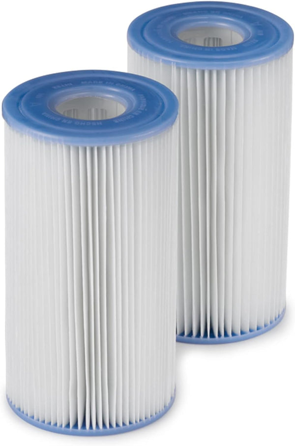 Intex 29002E Type A Pool Filter Cartridge Filter Pumps – Easy-to-Clean – Dacron Paper – Efficient Filtration – Two Pack