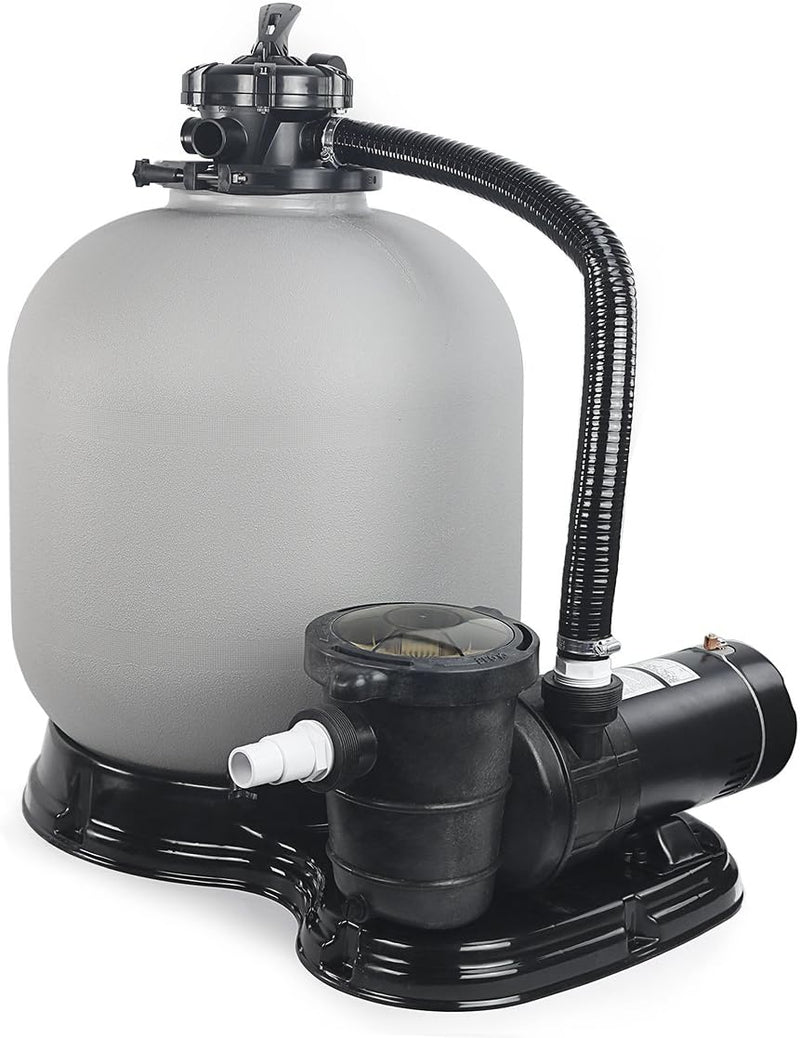 XtremepowerUS 3,100GPH Swimming Pool 16" Sand Filter 3/4 HP Pool Pump w/ Timer 15,000GAL Above Ground Pool Set