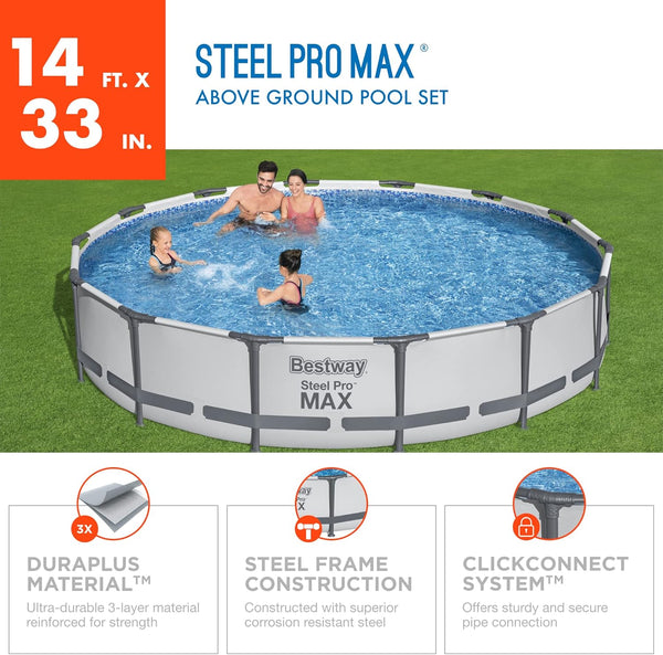 Piscina Bestway Steel Pro sobre suelo, Azul